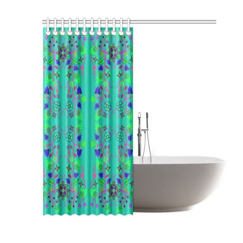 Floral Beadwork Seven Clans Deep Lake Shower Curtain 60"x72" Shower Curtain 60"x72" e-joyer 