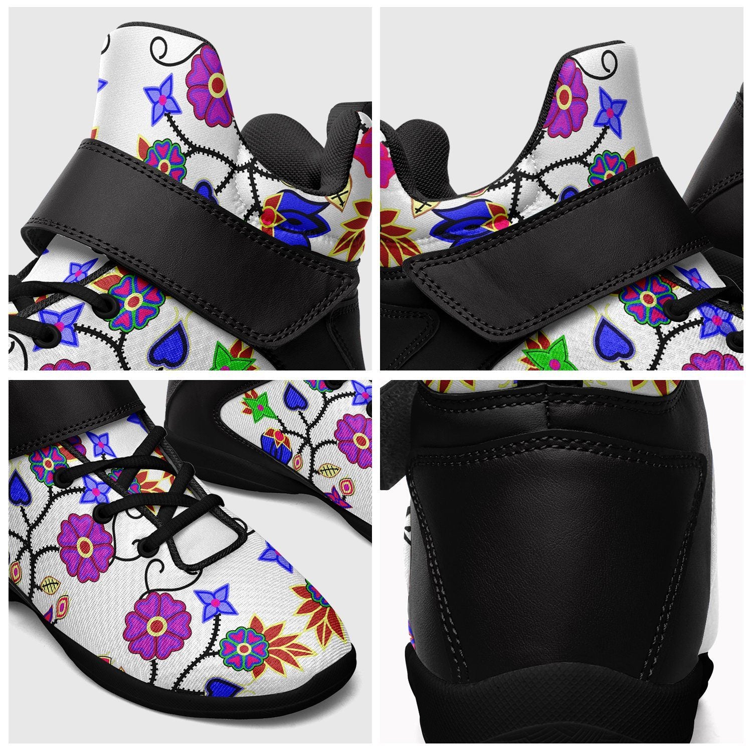 Floral Beadwork Seven Clans White Ipottaa Basketball / Sport High Top Shoes 49 Dzine 