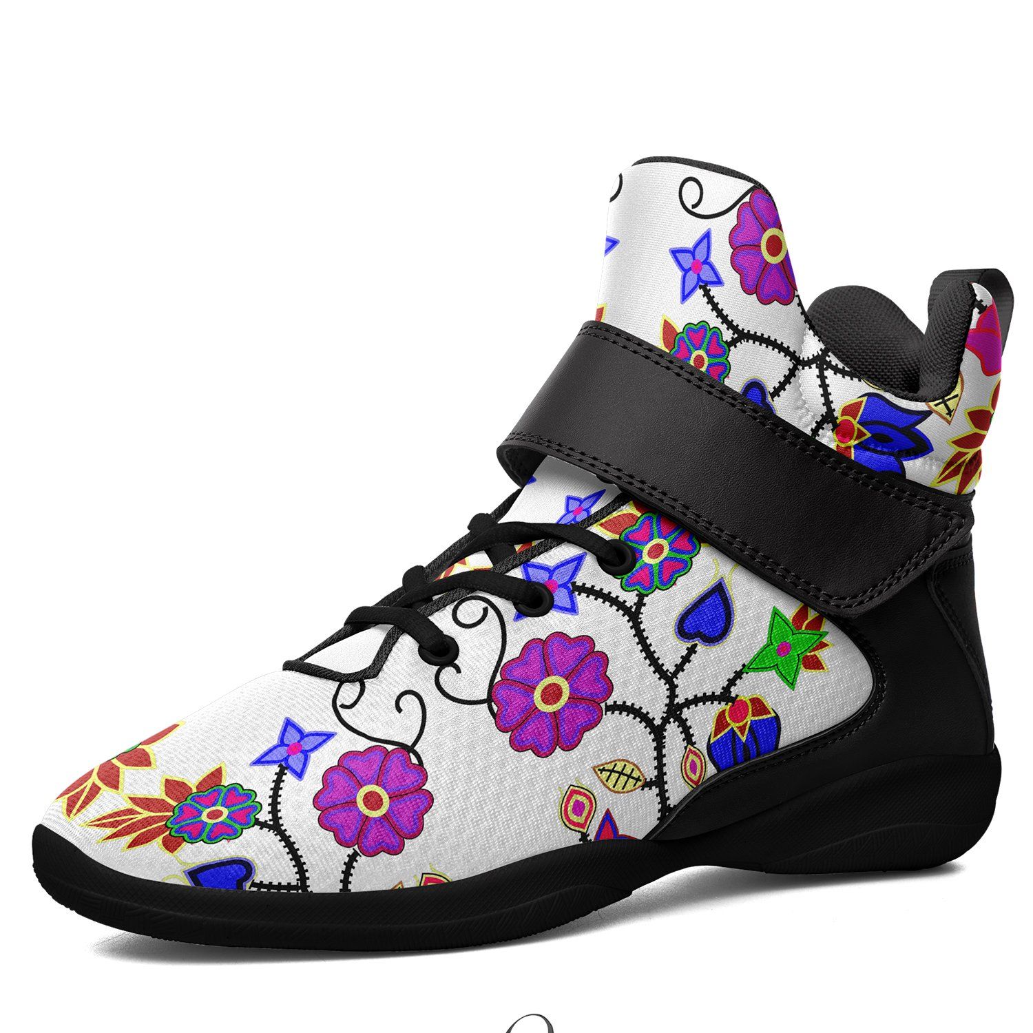 Floral Beadwork Seven Clans White Ipottaa Basketball / Sport High Top Shoes 49 Dzine 