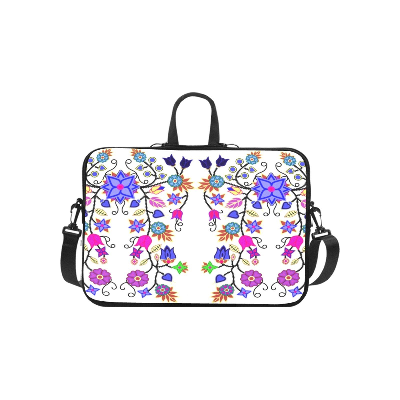 Floral Beadwork Seven Clans White Laptop Handbags 11" bag e-joyer 