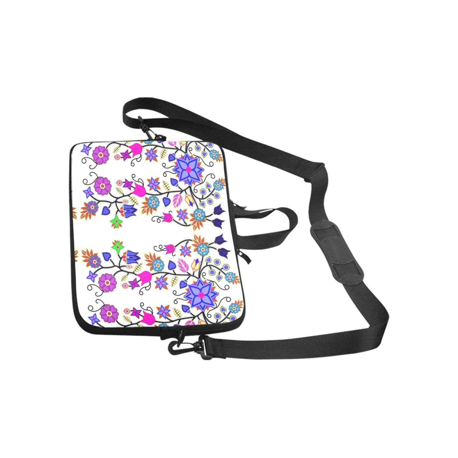 Floral Beadwork Seven Clans White Laptop Handbags 17" bag e-joyer 
