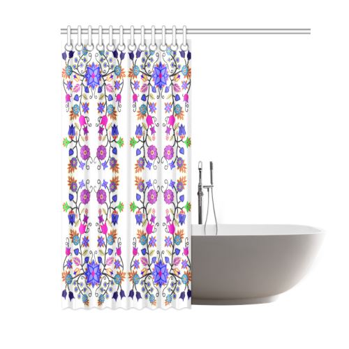 Floral Beadwork Seven Clans White Shower Curtain 60"x72" Shower Curtain 60"x72" e-joyer 