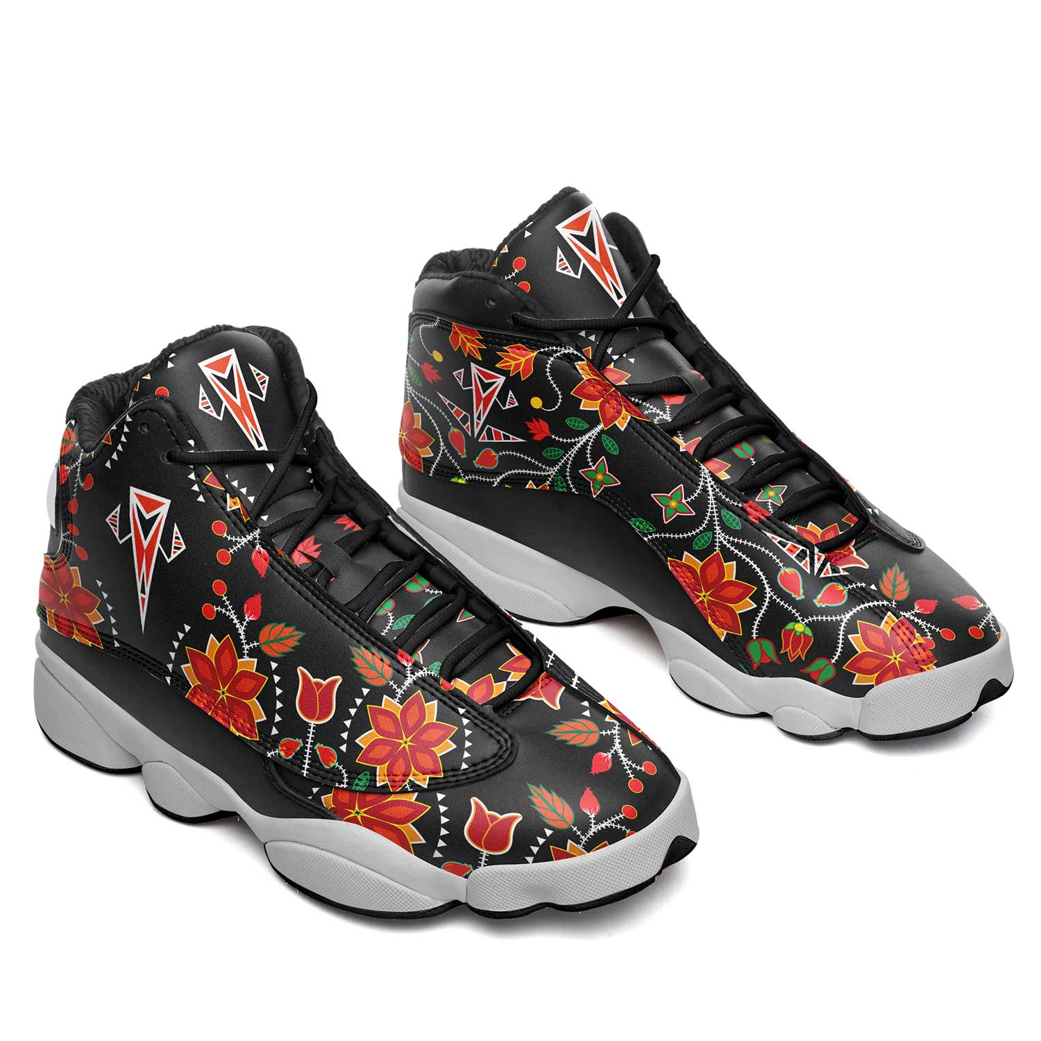 Floral Beadwork Six Bands Athletic Shoes Herman 