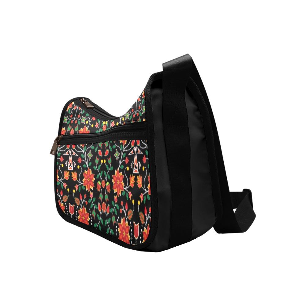 Floral Beadwork Six Bands Crossbody Bags (Model 1616) Crossbody Bags (1616) e-joyer 