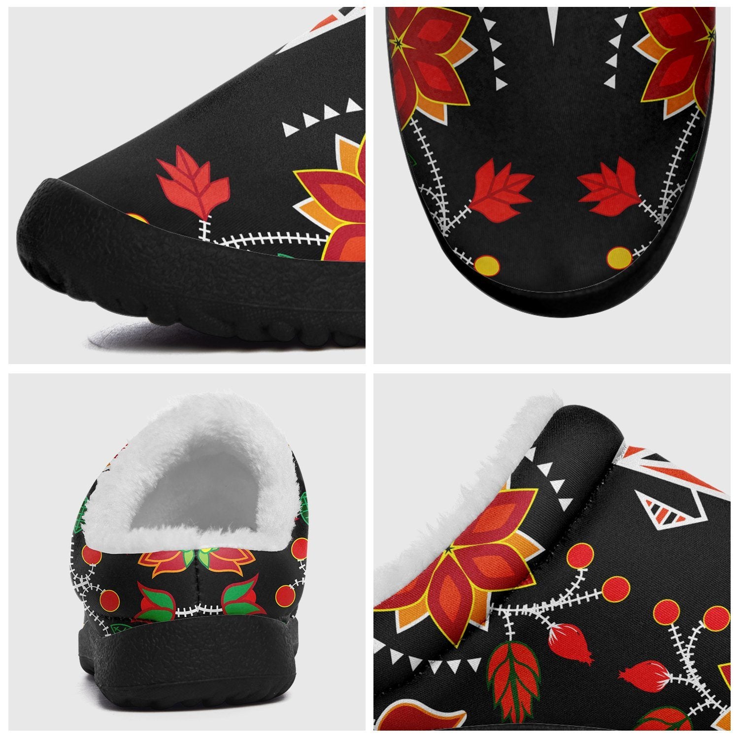 Floral Beadwork Six Bands Ikinnii Indoor Slipper 49 Dzine 