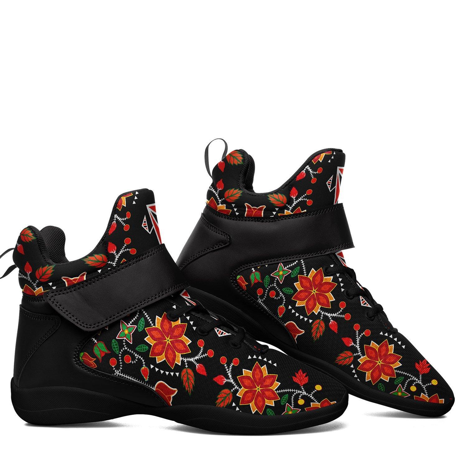 Floral Beadwork Six Bands Ipottaa Basketball / Sport High Top Shoes - Black Sole 49 Dzine 