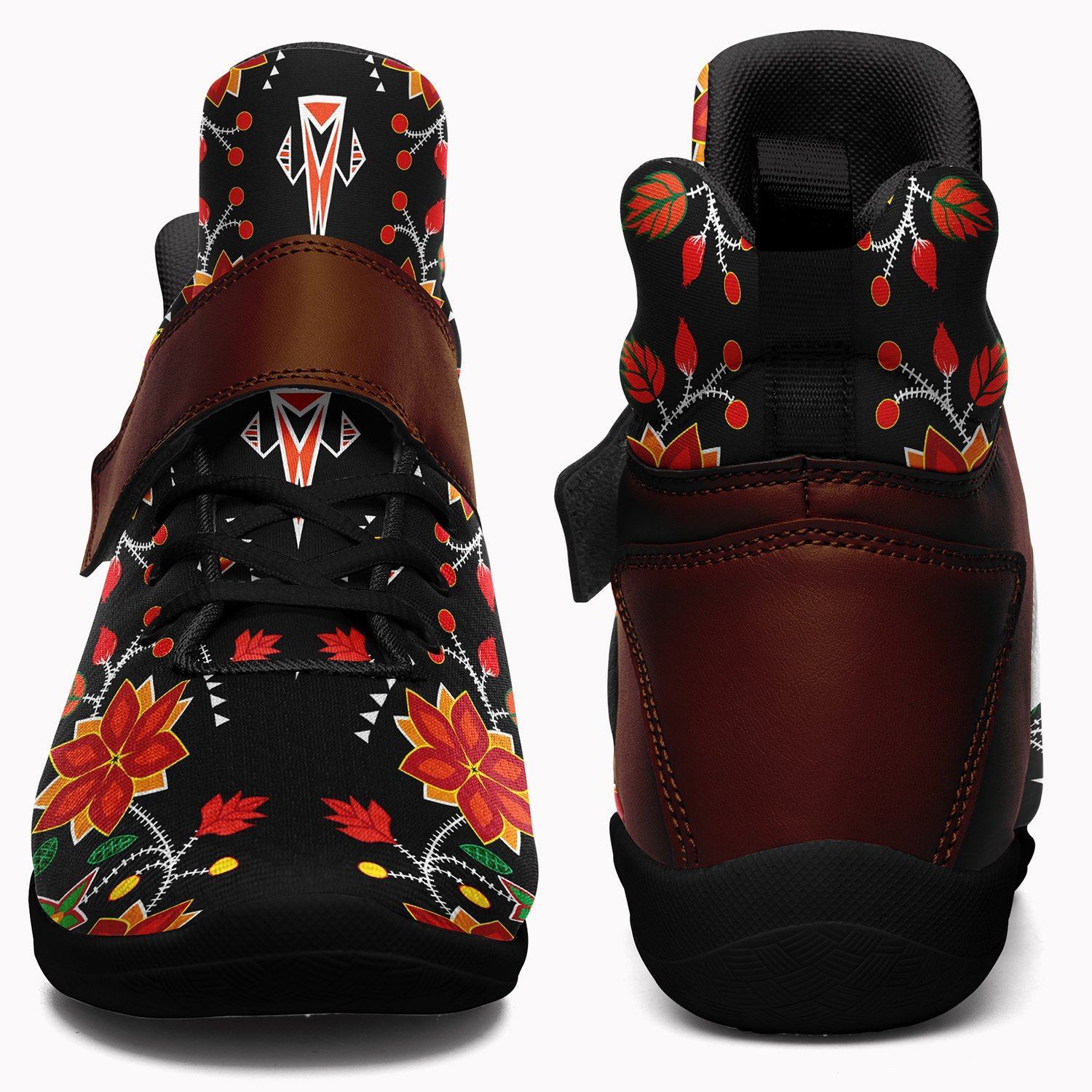Floral Beadwork Six Bands Ipottaa Basketball / Sport High Top Shoes - Black Sole 49 Dzine 
