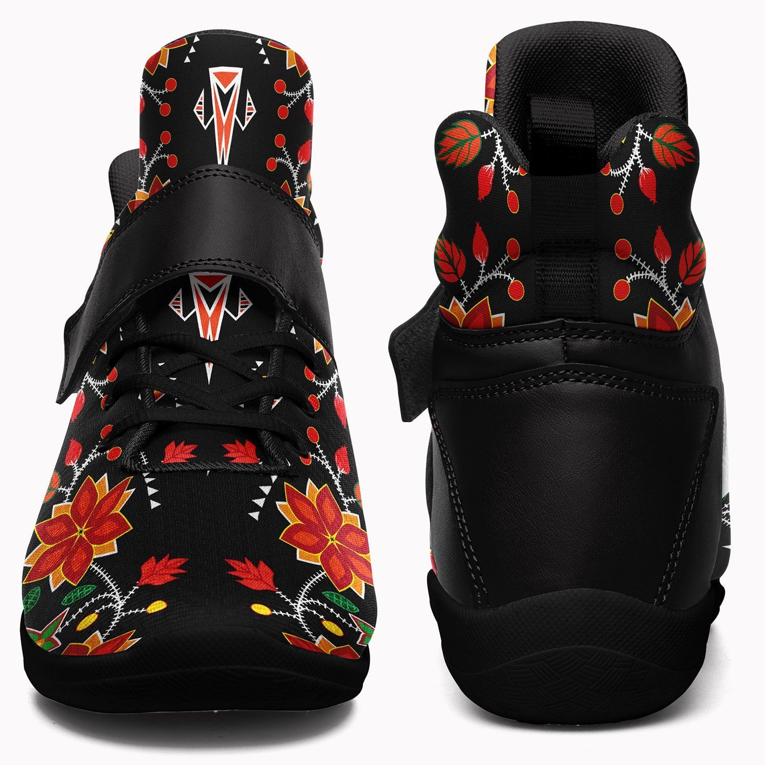 Floral Beadwork Six Bands Ipottaa Basketball / Sport High Top Shoes - Black Sole 49 Dzine 