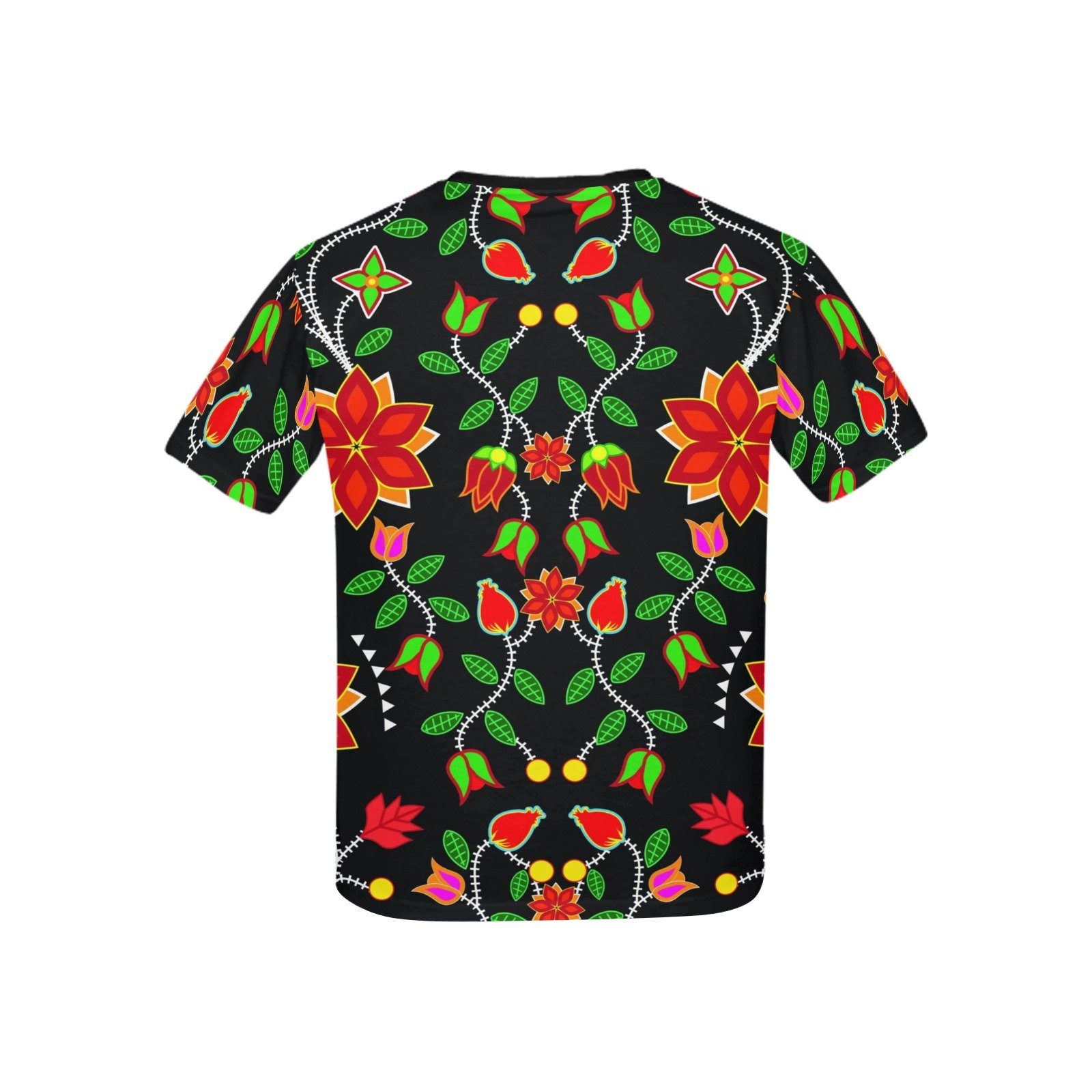 Floral Beadwork Six Bands Kids' All Over Print T-shirt (USA Size) (Model T40) tshirt e-joyer 