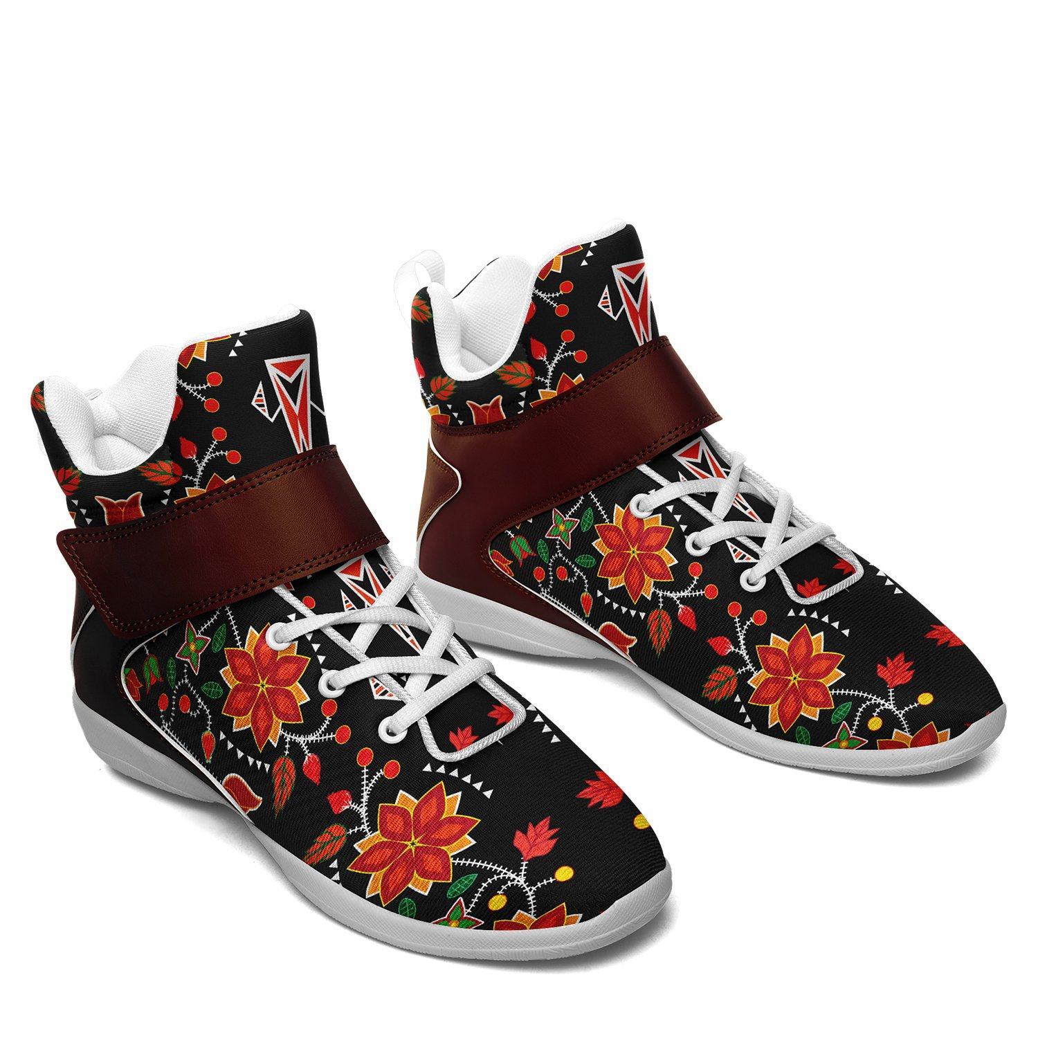 Floral Beadwork Six Bands Kid's Ipottaa Basketball / Sport High Top Shoes 49 Dzine 