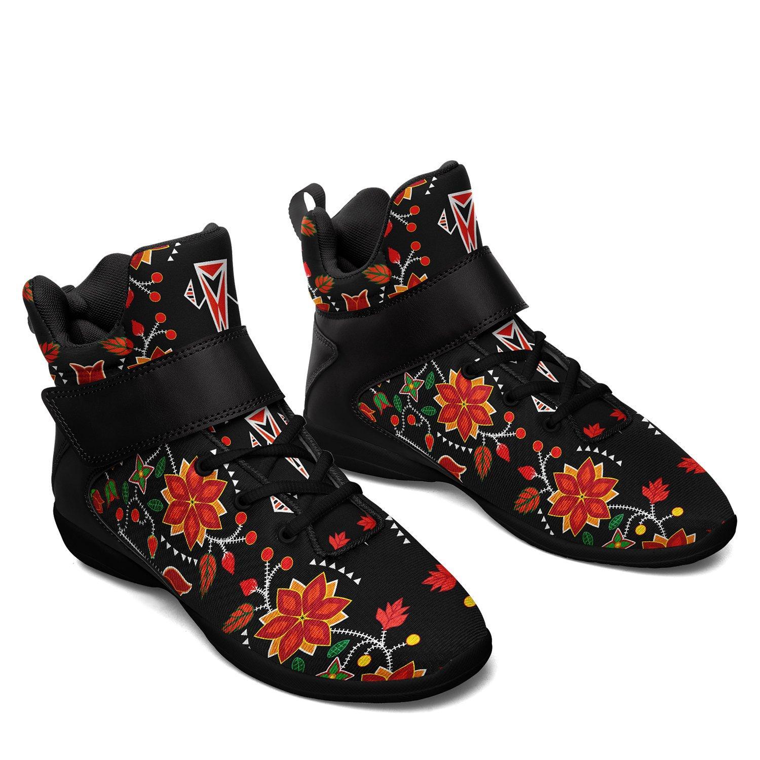 Floral Beadwork Six Bands Kid's Ipottaa Basketball / Sport High Top Shoes 49 Dzine 