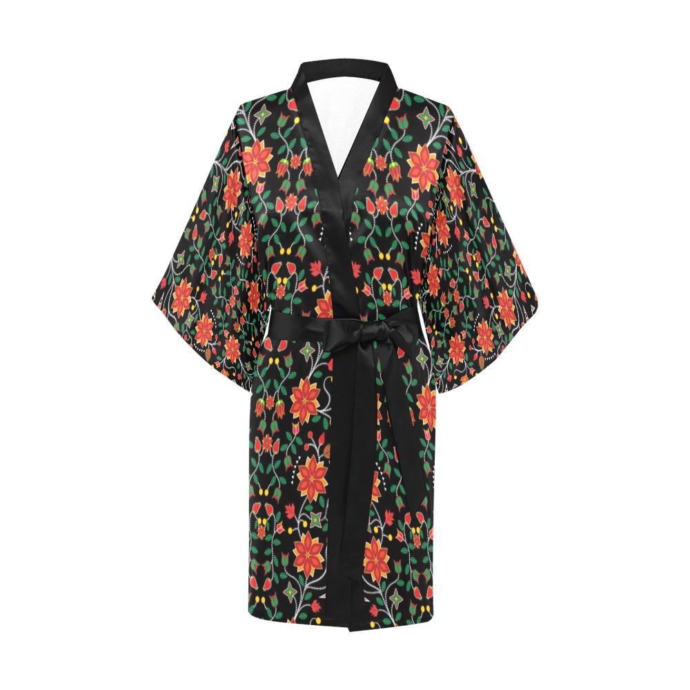 Floral Beadwork Six Bands Kimono Robe Artsadd 