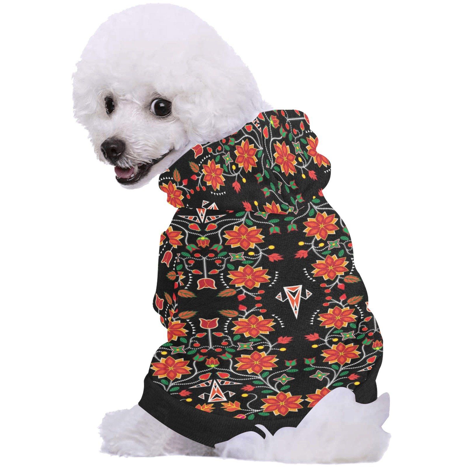 Floral Beadwork Six Bands Pet Dog Hoodie Pet Dog Hoodie e-joyer 