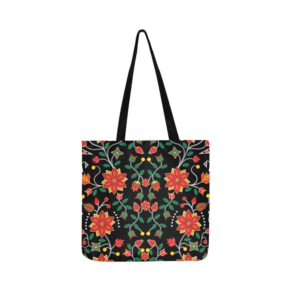 Floral Beadwork Six Bands Reusable Shopping Bag Model 1660 (Two sides) Shopping Tote Bag (1660) e-joyer 