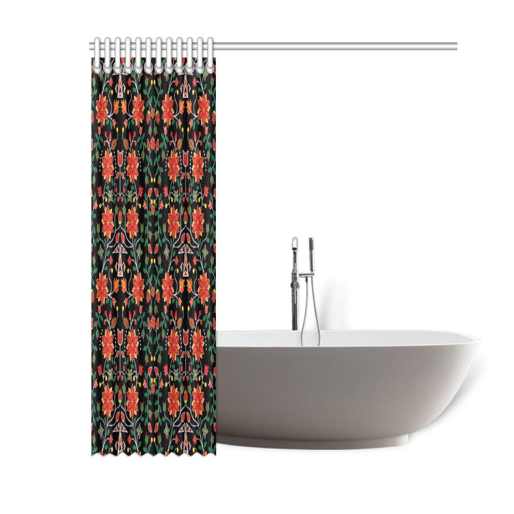 Floral Beadwork Six Bands Shower Curtain 60"x72" Shower Curtain 60"x72" e-joyer 