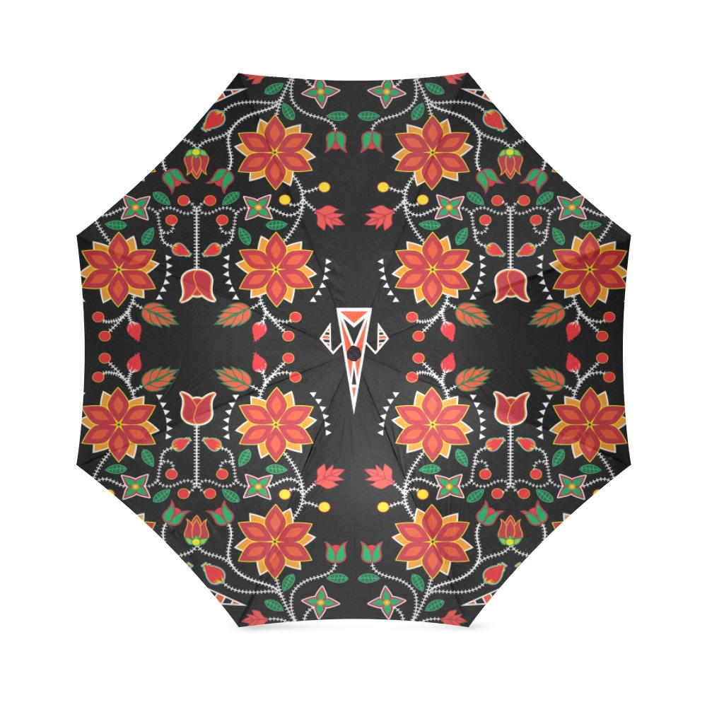 Floral Beadwork Six Clans Foldable Umbrella Foldable Umbrella e-joyer 