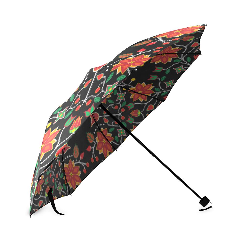 Floral Beadwork Six Clans Foldable Umbrella Foldable Umbrella e-joyer 