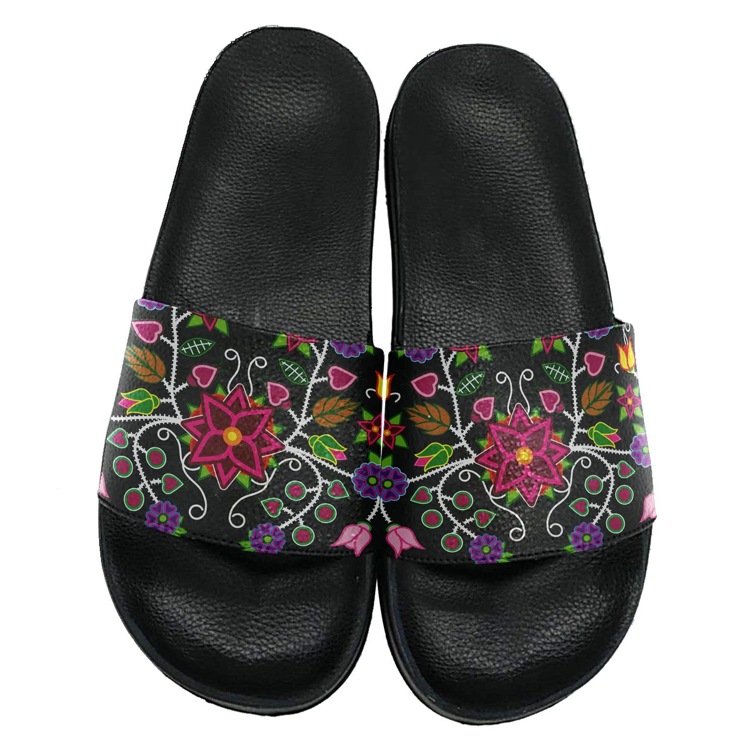 Floral Beadwork Slide Sandals 49 Dzine 