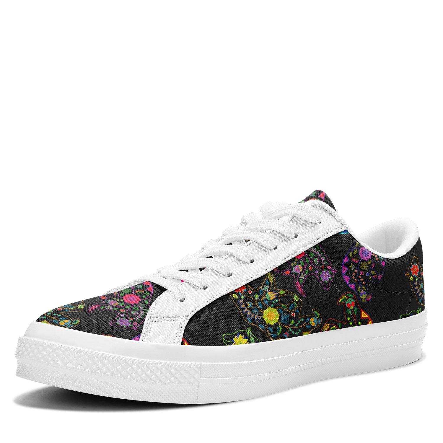 Floral Bear Aapisi Low Top Canvas Shoes White Sole aapisi Herman 