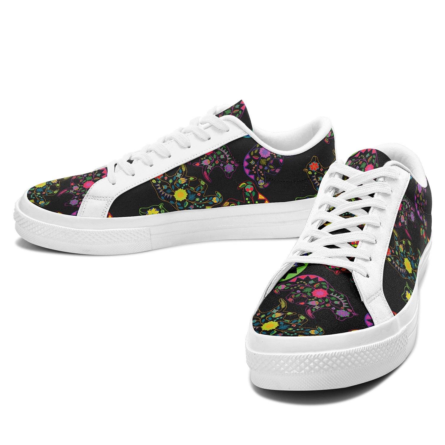 Floral Bear Aapisi Low Top Canvas Shoes White Sole aapisi Herman 
