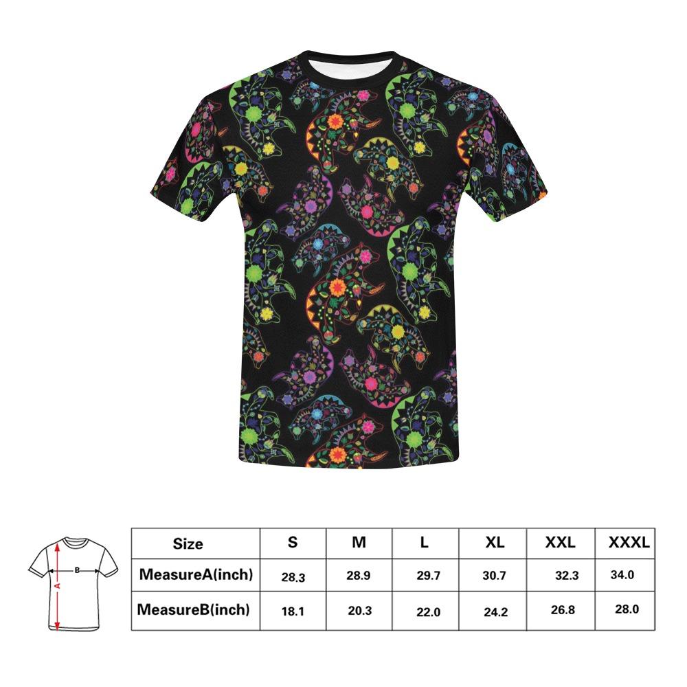 Floral Bear All Over Print T-Shirt for Men (USA Size) (Model T40) All Over Print T-Shirt for Men (T40) e-joyer 
