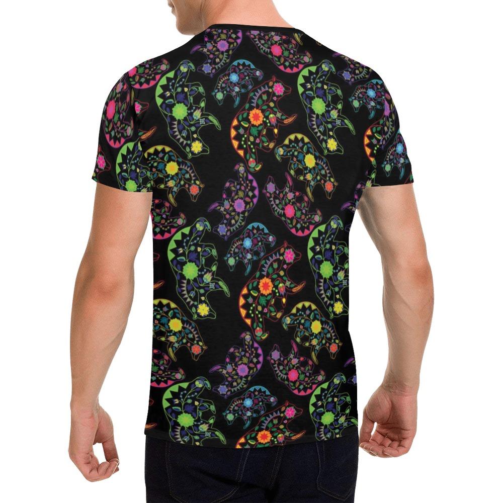 Floral Bear All Over Print T-Shirt for Men (USA Size) (Model T40) All Over Print T-Shirt for Men (T40) e-joyer 