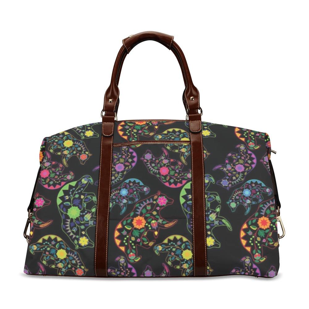 Floral Bear Classic Travel Bag (Model 1643) Remake Classic Travel Bags (1643) e-joyer 