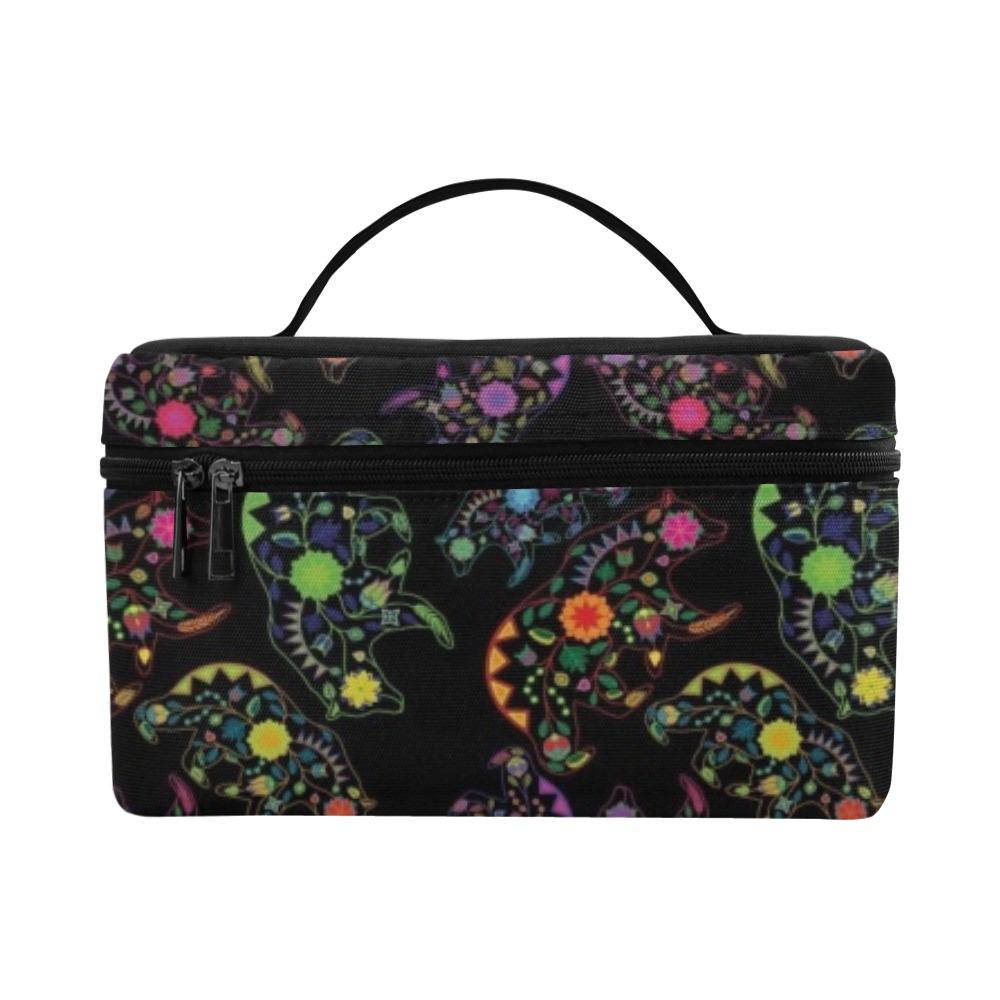 Floral Bear Cosmetic Bag/Large (Model 1658) Cosmetic Bag e-joyer 