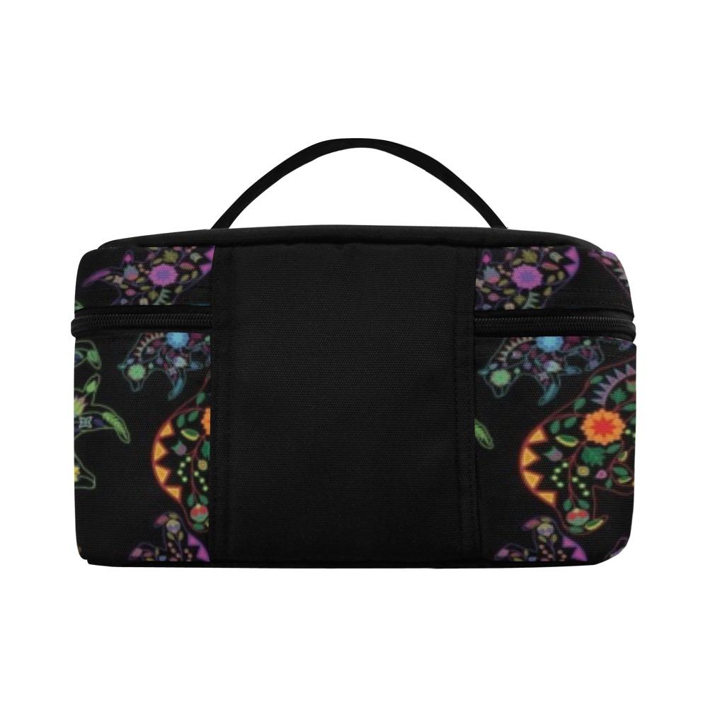 Floral Bear Cosmetic Bag/Large (Model 1658) Cosmetic Bag e-joyer 