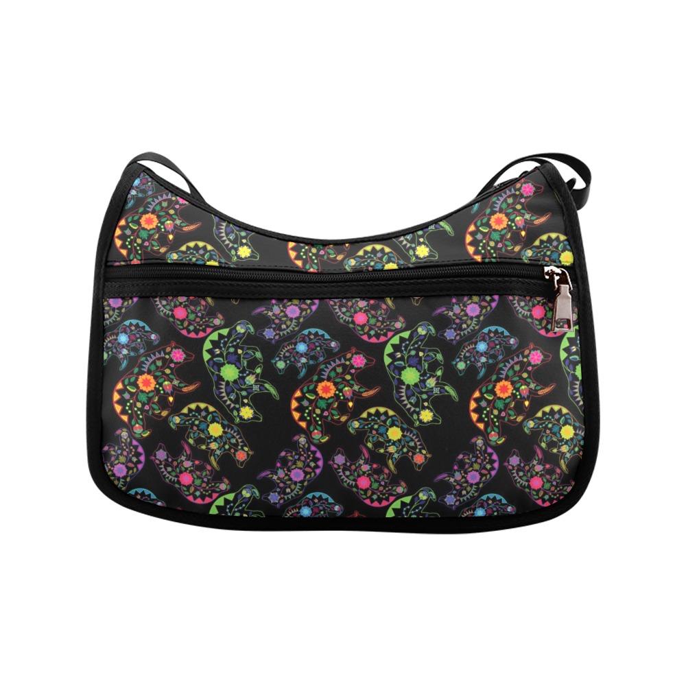 Floral Bear Crossbody Bags (Model 1616) Crossbody Bags (1616) e-joyer 