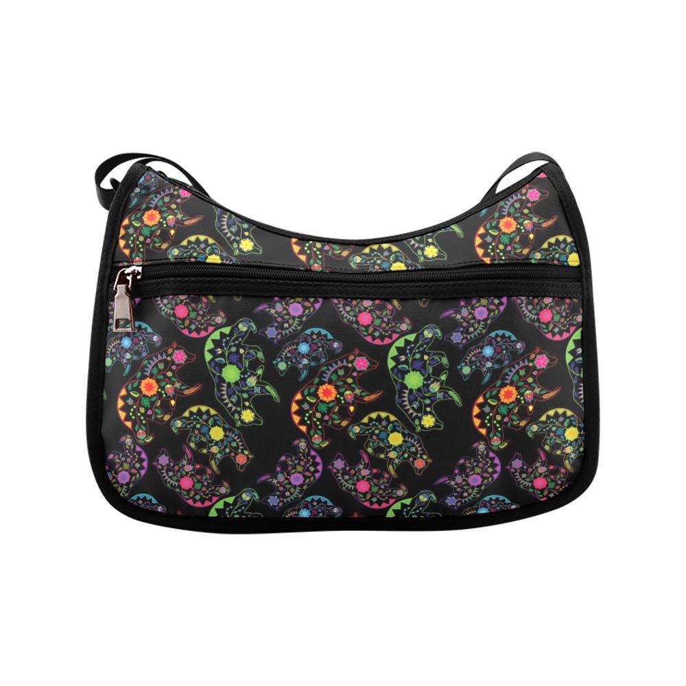 Floral Bear Crossbody Bags (Model 1616) Crossbody Bags (1616) e-joyer 