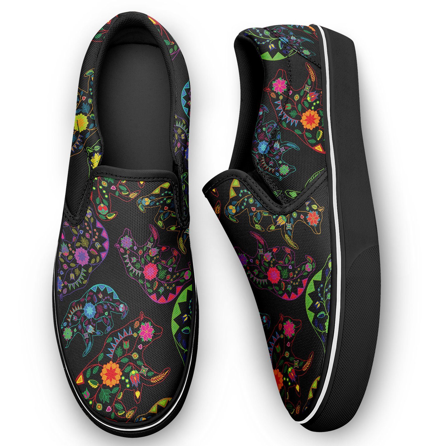 Floral Bear Otoyimm Canvas Slip On Shoes otoyimm Herman 