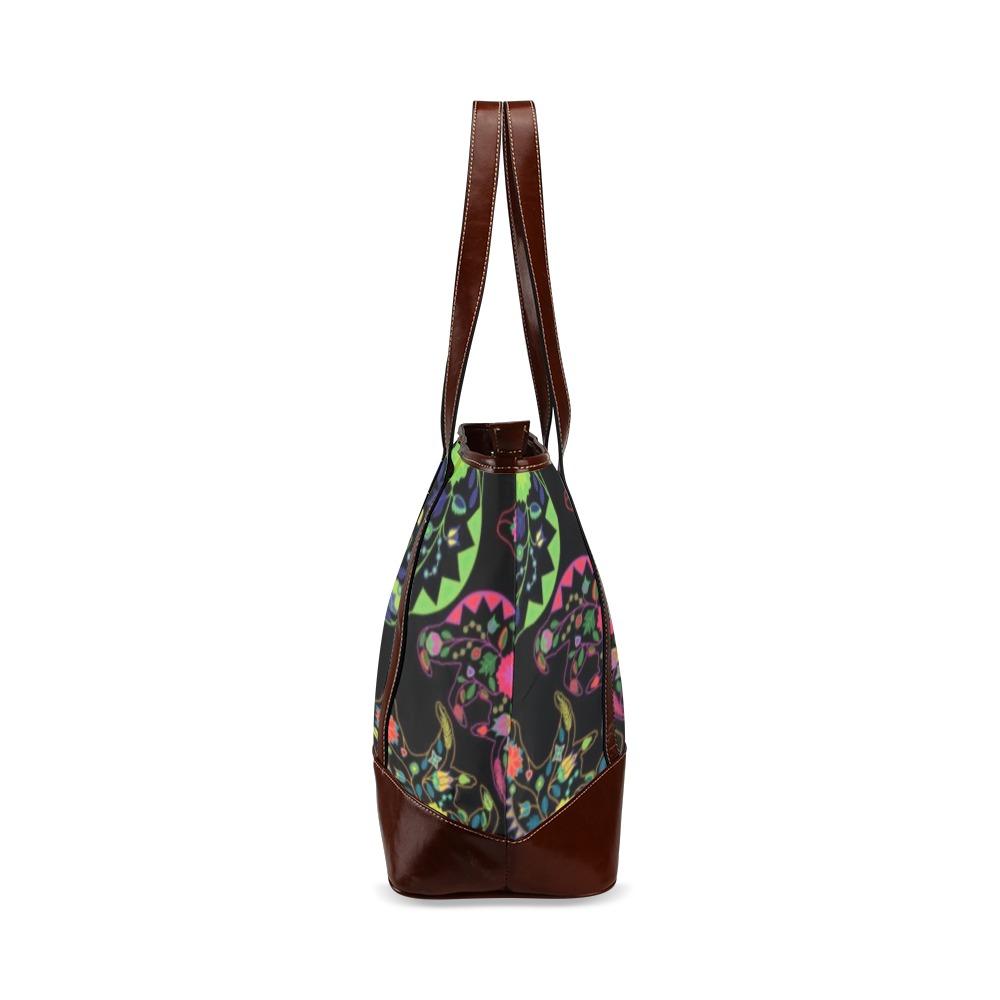 Floral Bear Tote Handbag (Model 1642) handbag e-joyer 