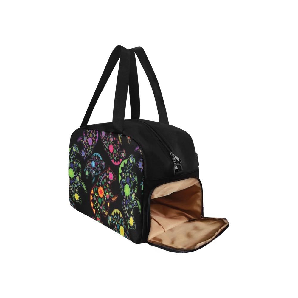 Floral Bear Weekend Travel Bag (Model 1671) bag e-joyer 