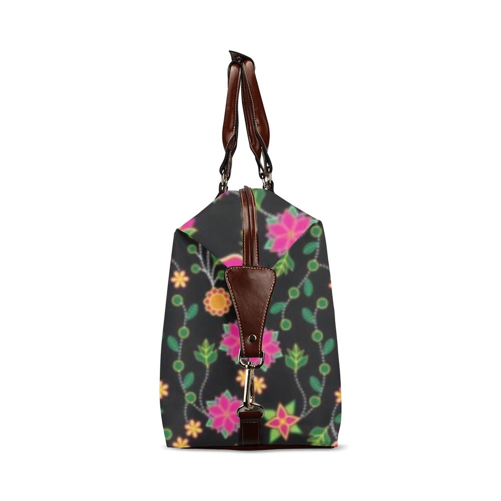 Floral Bearpaw Pink and Yellow Classic Travel Bag (Model 1643) Remake bag e-joyer 
