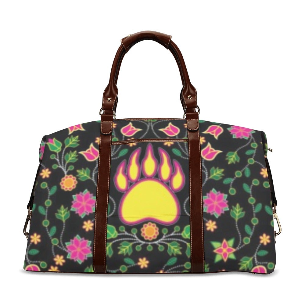 Floral Bearpaw Pink and Yellow Classic Travel Bag (Model 1643) Remake bag e-joyer 