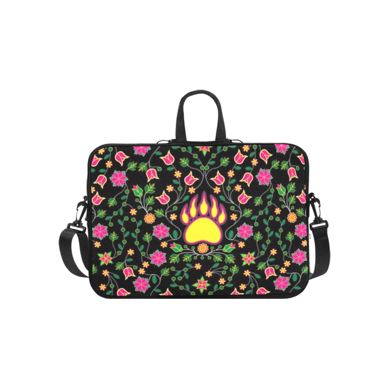 Floral Bearpaw Pink and Yellow Laptop Handbags 17" bag e-joyer 