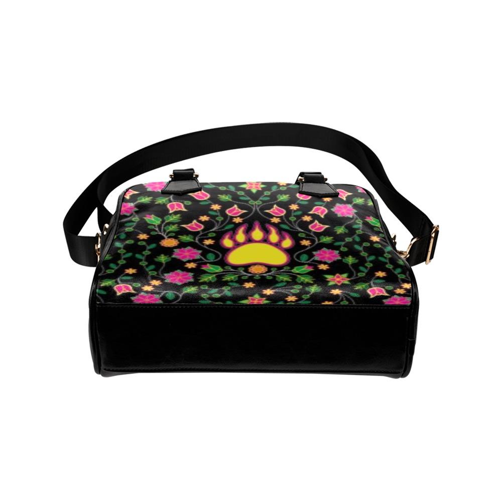Floral Bearpaw Pink and Yellow Shoulder Handbag (Model 1634) bag e-joyer 