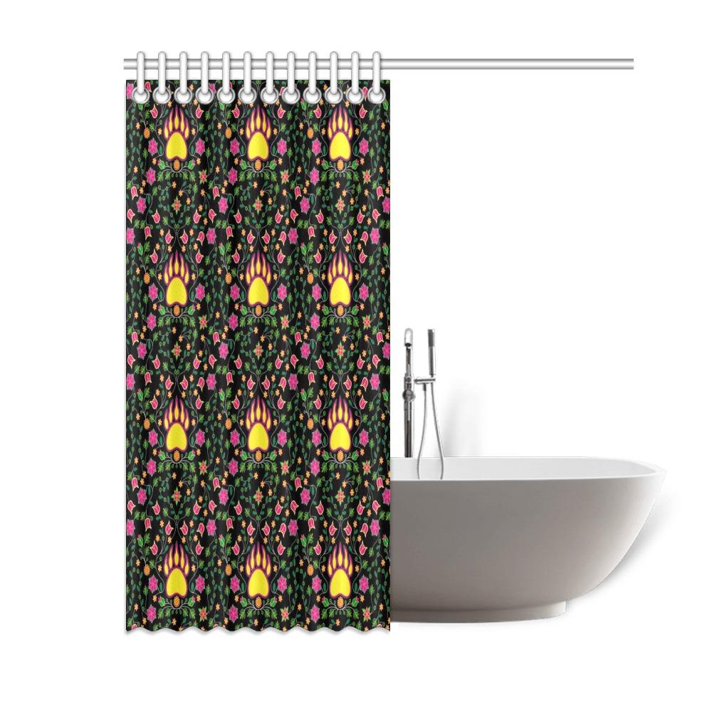Floral Bearpaw Pink and Yellow Shower Curtain 60"x72" Shower Curtain 60"x72" e-joyer 