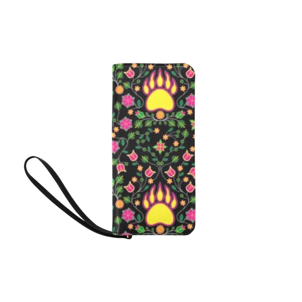 Floral Bearpaw Pink and Yellow Women's Clutch Purse (Model 1637) Women's Clutch Purse (1637) e-joyer 