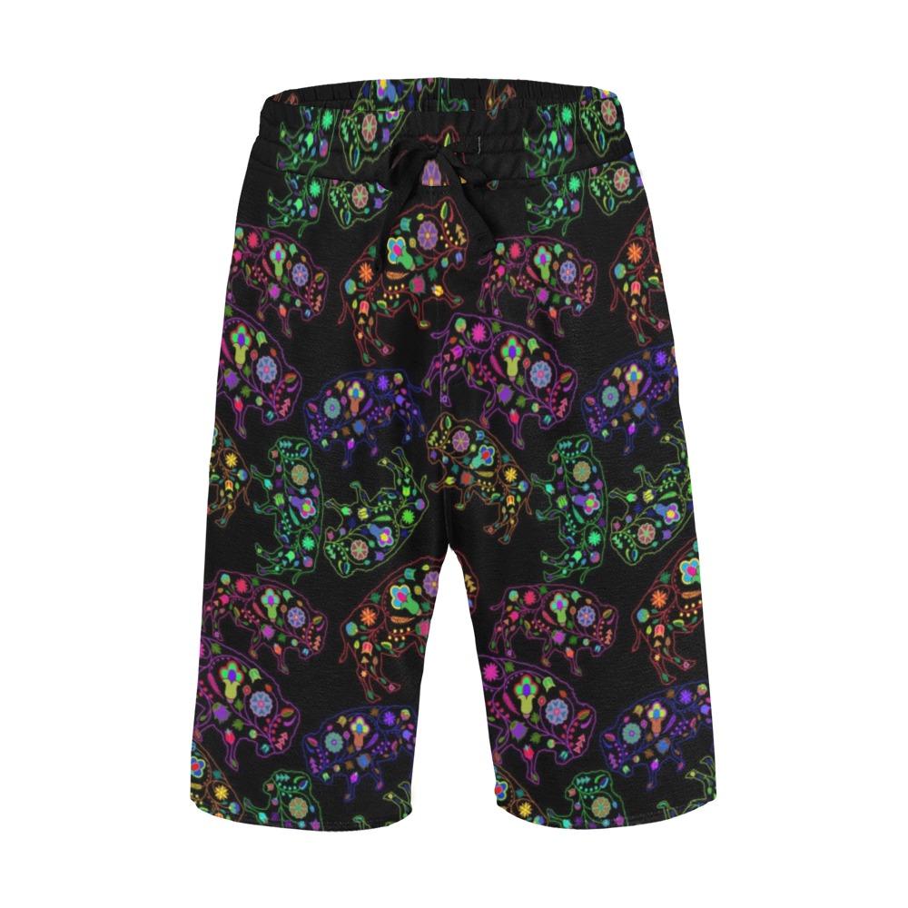 Floral Buffalo Men's All Over Print Casual Shorts (Model L23) Men's Casual Shorts (L23) e-joyer 