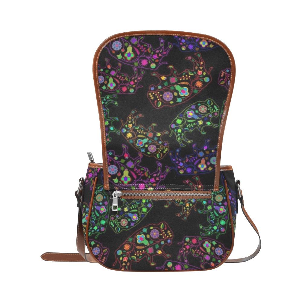 Floral Buffalo Saddle Bag/Large (Model 1649) bag e-joyer 