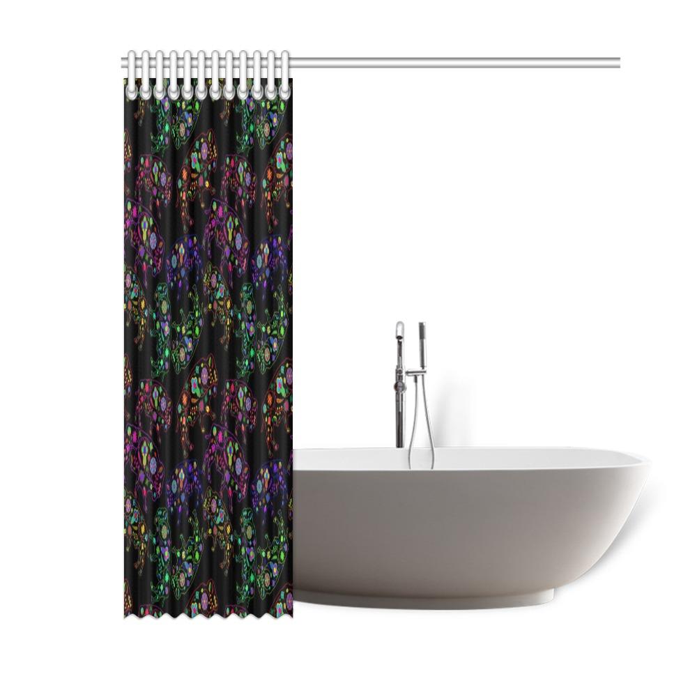 Floral Buffalo Shower Curtain 60"x72" Shower Curtain 60"x72" e-joyer 