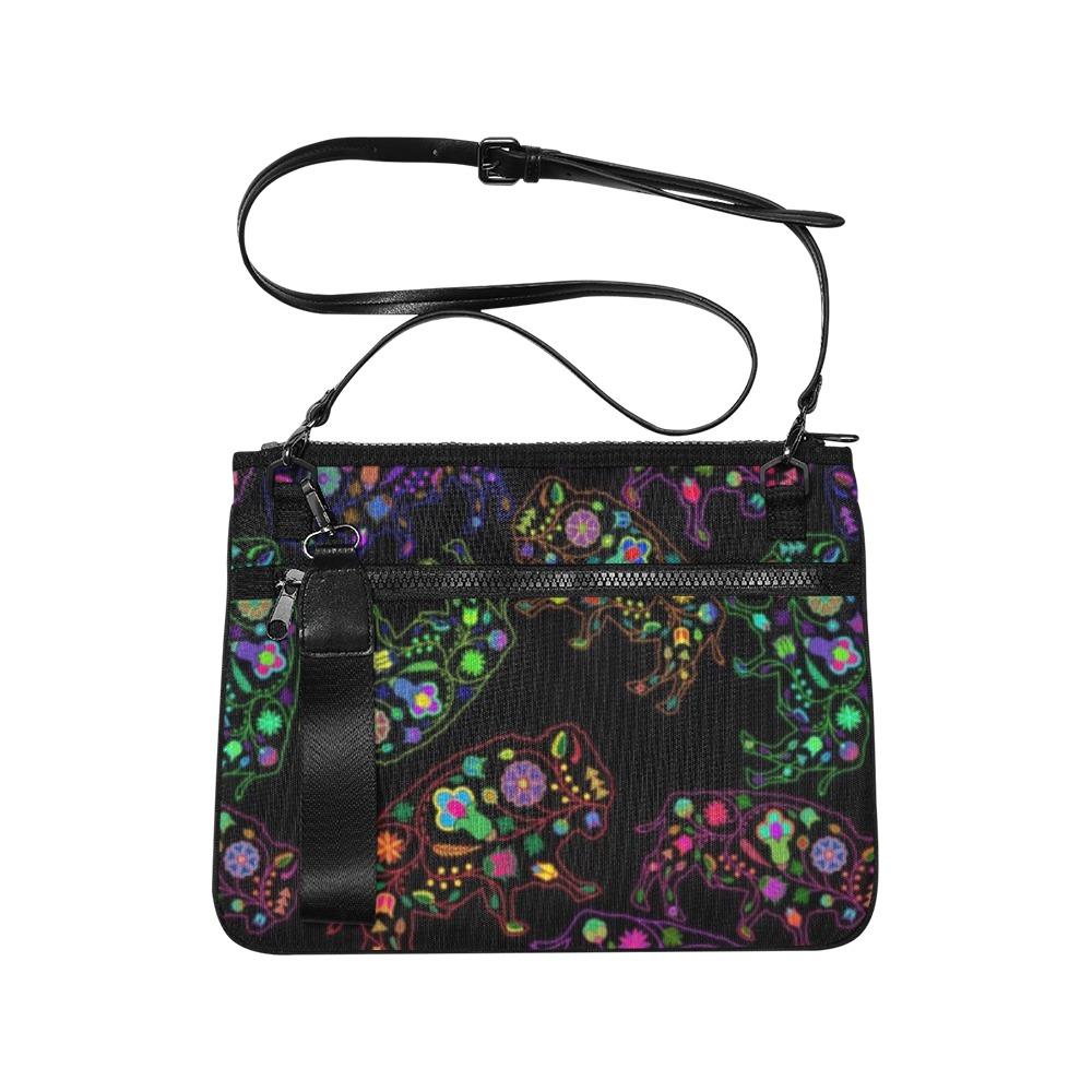 Floral Buffalo Slim Clutch Bag (Model 1668) Slim Clutch Bags (1668) e-joyer 