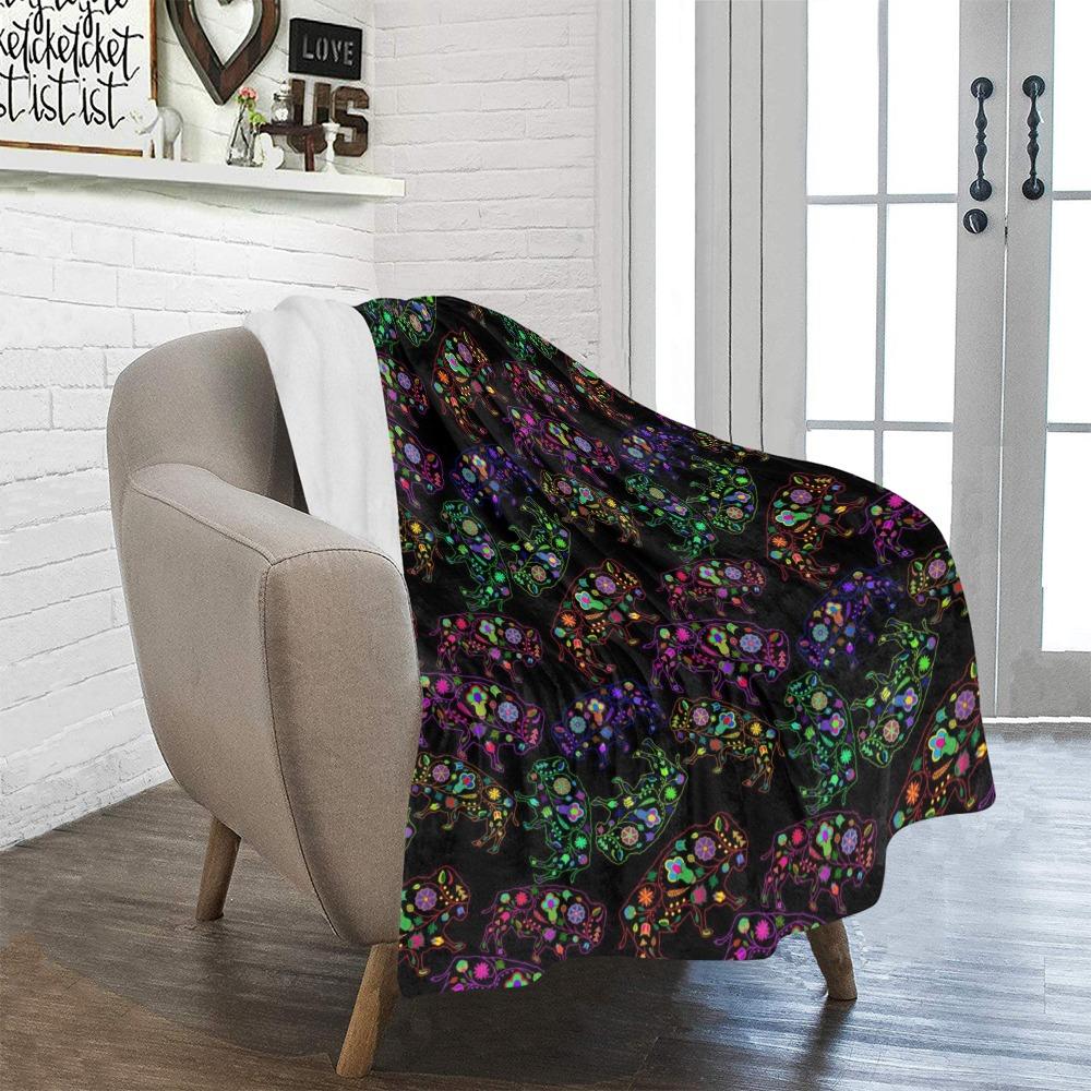 Floral Buffalo Ultra-Soft Micro Fleece Blanket 40"x50" Ultra-Soft Blanket 40''x50'' e-joyer 