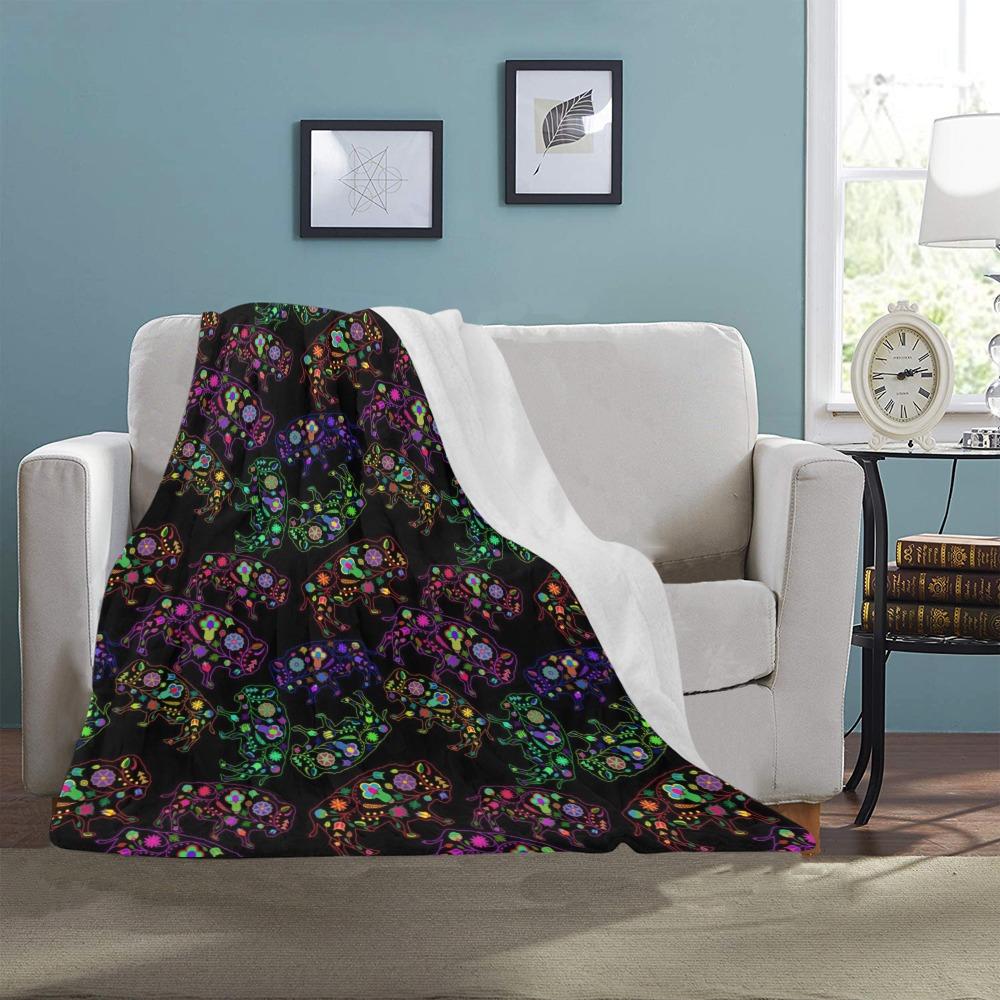 Floral Buffalo Ultra-Soft Micro Fleece Blanket 40"x50" Ultra-Soft Blanket 40''x50'' e-joyer 