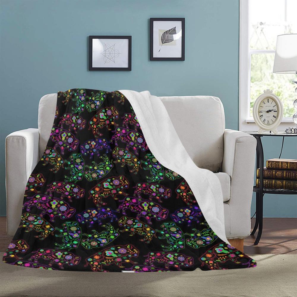 Floral Buffalo Ultra-Soft Micro Fleece Blanket 60"x80" Ultra-Soft Blanket 60''x80'' e-joyer 