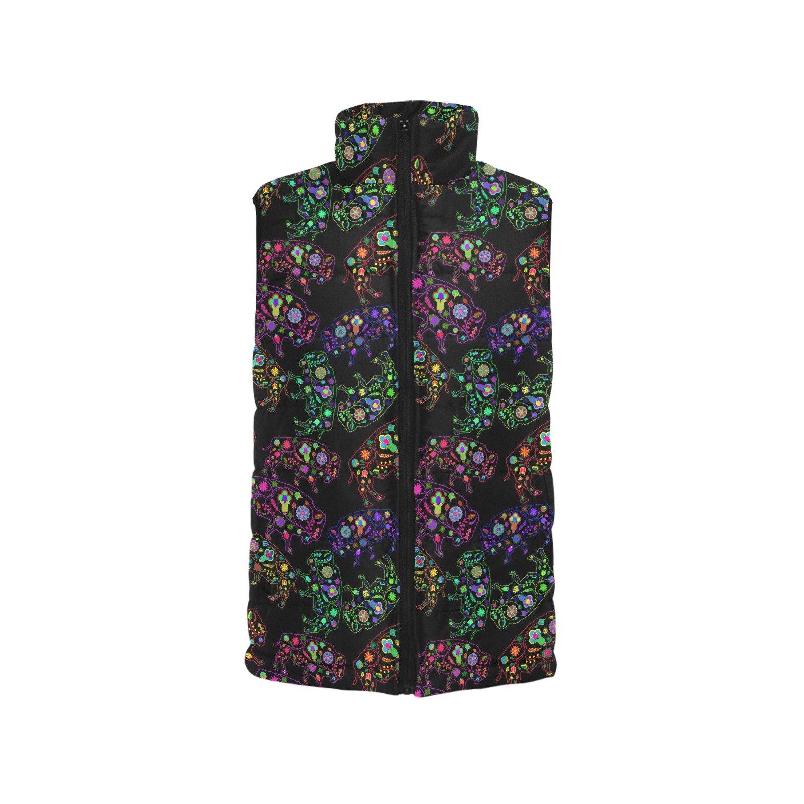 Floral Buffalo Women's Padded Vest Jacket (Model H44) Women's Padded Vest Jacket (H44) e-joyer 