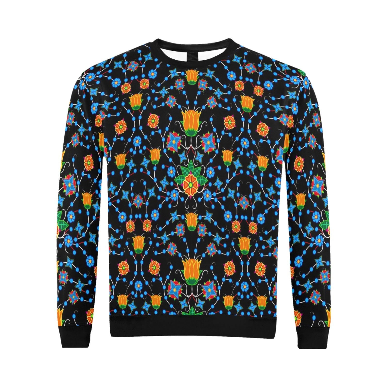 Floral Damask All Over Print Crewneck Sweatshirt for Men (Model H18) shirt e-joyer 