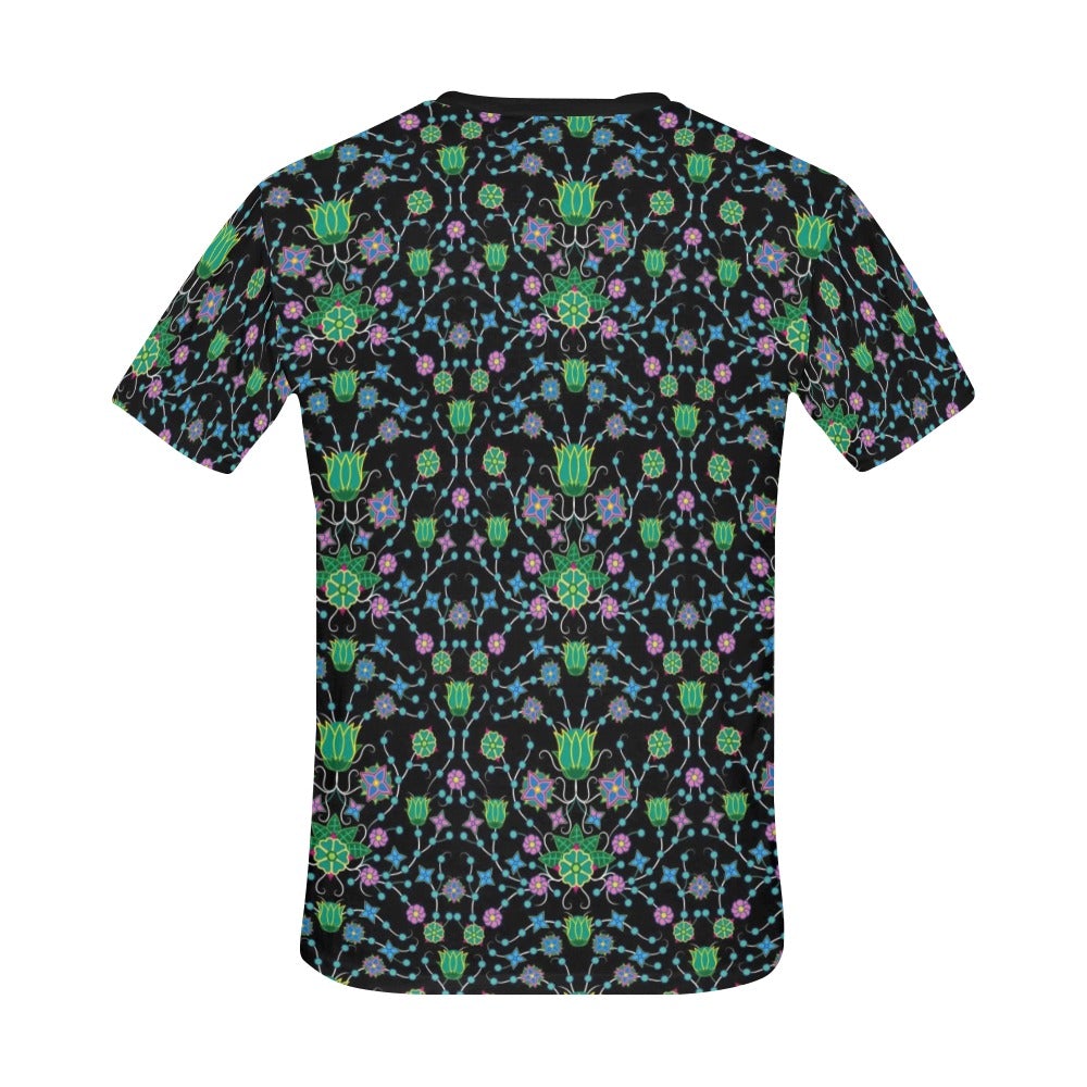 Floral Damask Garden All Over Print T-Shirt for Men (USA Size) (Model T40) All Over Print T-Shirt for Men (T40) e-joyer 